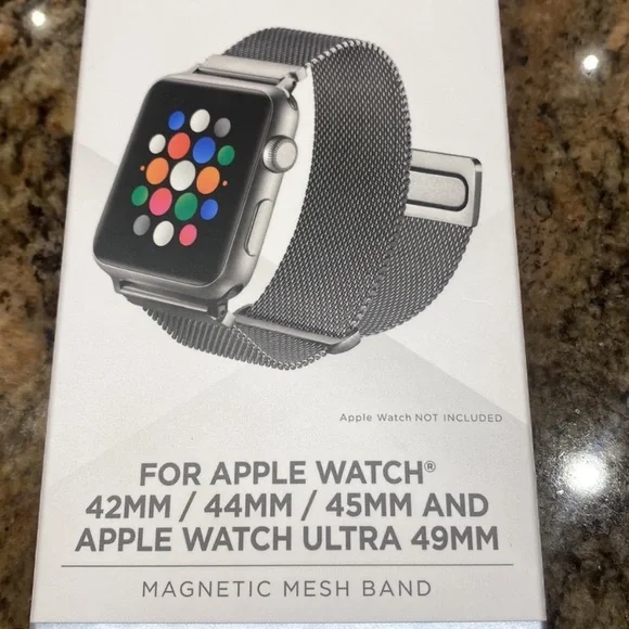 Magnetic Mesh Band, Silver, for Apple Watch by PLATINUM, in Box-NWT, Great Gift! - Picture 1 of 9